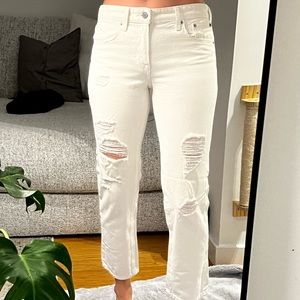 like new lucky brand white denim jeans